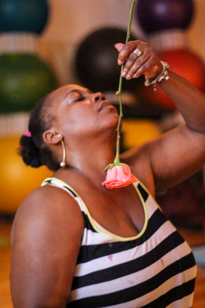 A rose drawn slowly along the throat in sensory practice